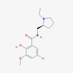 B156731 (-)-(S)-5-Bromo-N-[(1-ethyl-2-pyrrolidinyl)methyl]-2-hydroxy-3-methoxybenzamide CAS No. 128600-22-6