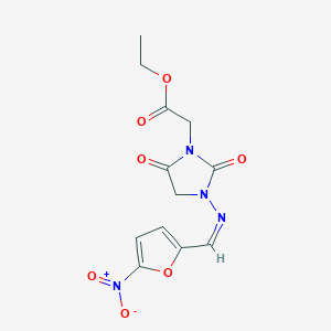 B156799 Ethyl 1-(5-nitrofurfurylideneamino)-3-hydantoinacetate CAS No. 1749-93-5