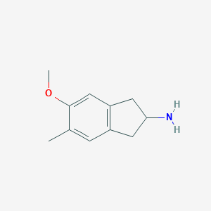 B156804 5-methoxy-6-methyl-2,3-dihydro-1H-inden-2-amine CAS No. 132980-16-6