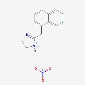 molecular formula C14H15N3O3 B156852 4,5-Dihydro-2-(1-naphthylmethyl)-1H-imidazolium nitrate CAS No. 10061-11-7