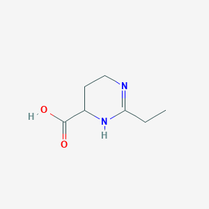 molecular formula C7H12N2O2 B156859 2-Ethyl-3,4,5,6-tetrahydropyrimidine-4-carboxylic acid CAS No. 137023-58-6