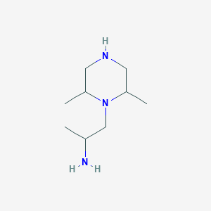 B156874 1-(2,6-Dimethylpiperazin-1-YL)propan-2-amine CAS No. 128364-95-4