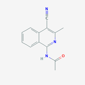molecular formula C13H11N3O B015689 1-Acetamido-4-cyano-3-methylisoquinoline CAS No. 179985-52-5