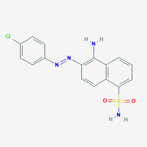 molecular formula C16H13ClN4O2S B015702 1-氨基-2-(4-氯苯偶氮)萘-5-磺酰胺 CAS No. 118876-55-4