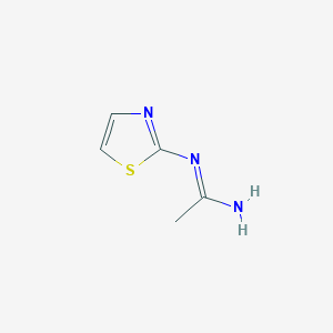 molecular formula C5H7N3S B157142 N-(thiazol-2-yl)acetimidamide CAS No. 132380-94-0
