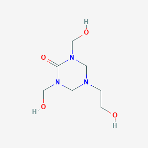 B157191 1,3,5-Triazin-2(1H)-one, tetrahydro-5-(2-hydroxyethyl)-1,3-bis(hydroxymethyl)- CAS No. 1852-21-7
