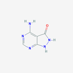 molecular formula C5H5N5O B157198 4-氨基-1H-吡唑并[3,4-d]嘧啶-3(2H)-酮 CAS No. 128850-54-4