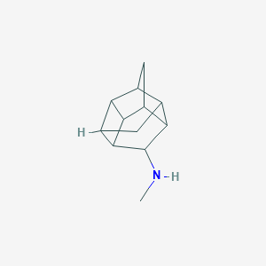 B157236 1,2,4-Ethanylylidene-1H-cyclobuta[cd]pentalen-5-amine,octahydro-N-methyl-(9CI) CAS No. 136375-87-6