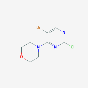 molecular formula C8H9BrClN3O B157270 5-溴-2-氯-4-吗啉嘧啶 CAS No. 139502-01-5
