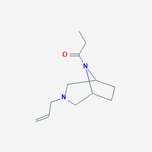 molecular formula C12H20N2O B157273 3-Allyl-8-propionyl-3,8-diazabicyclo(3.2.1)octane CAS No. 1798-46-5
