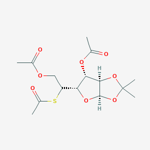 molecular formula C15H22O8S B157415 3,6-Di-O-acetyl-5-Deoxy-5-S-acetyl-1,2-O-isopropylidene-a-D-glucofuranose CAS No. 10227-17-5
