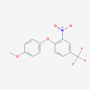 molecular formula C14H10F3NO4 B157475 1-(4-Methoxyphenoxy)-2-nitro-4-(trifluoromethyl)benzene CAS No. 1996-69-6