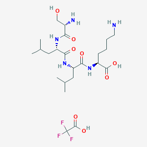 molecular formula C23H42F3N5O8 B1574789 SLLK，TSP1抑制剂对照肽（三氟乙酸） 