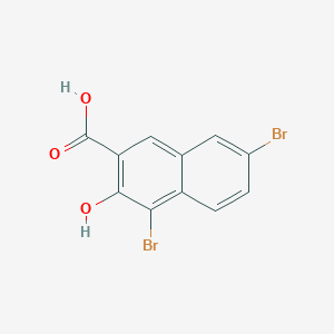 molecular formula C11H6Br2O3 B157494 4,7-二溴-3-羟基-2-萘甲酸 CAS No. 1779-10-8
