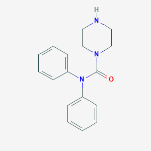 molecular formula C17H19N3O B157520 Piperazine-1-carboxylic acid diphenylamide CAS No. 1804-36-0