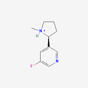 3-fluoro-5-[(2S)-1-methylpyrrolidin-1-ium-2-yl]pyridine