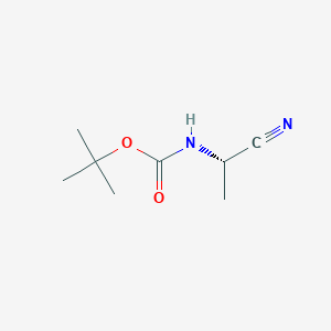 molecular formula C8H14N2O2 B157532 叔丁基 N-[(1S)-1-氰基乙基]氨基甲酸酯 CAS No. 130013-83-1