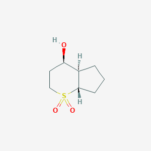 molecular formula C8H14O3S B157533 Cyclopenta[b]thiopyran-4-ol, octahydro-, 1,1-dioxide, (4-alpha-,4a-ba-,7a-alpha-)-(9CI) CAS No. 138331-46-1