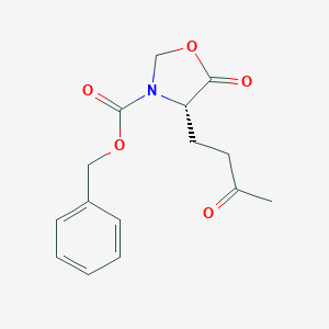molecular formula C15H17NO5 B015755 苄基 (4S)-5-氧代-4-(3-氧代丁基)-1,3-恶唑烷-3-羧酸酯 CAS No. 89662-51-1