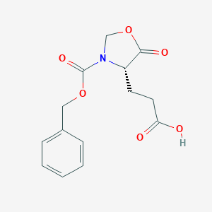 molecular formula C14H15NO6 B015756 (S)-(+)-3-(苄氧羰基)-5-氧代-4-恶唑烷丙酸 CAS No. 23632-67-9