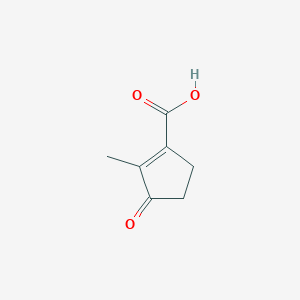 molecular formula C7H8O3 B157573 2-Methyl-3-oxocyclopent-1-ene-1-carboxylic acid CAS No. 1909-79-1