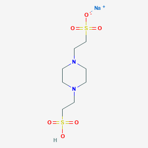 molecular formula C8H17N2NaO6S2 B157575 1,4-哌嗪二乙磺酸，单钠盐 CAS No. 10010-67-0