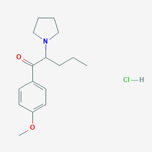 molecular formula C16H24ClNO2 B157582 4'-甲氧基-2-(1-吡咯烷基)-缬草酮，盐酸盐 CAS No. 5537-19-9