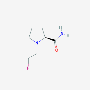 molecular formula C7H13FN2O B157597 (S)-1-(2-Fluoroethyl)pyrrolidine-2-carboxamide CAS No. 130485-84-6