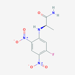 molecular formula C9H9FN4O5 B157668 (R)-2-((5-氟-2,4-二硝基苯基)氨基)丙酰胺 CAS No. 132055-99-3