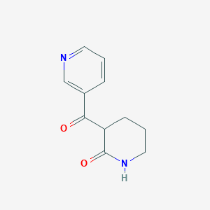 molecular formula C11H12N2O2 B015774 3-(吡啶-3-甲酰)哌啶-2-酮 CAS No. 144751-22-4