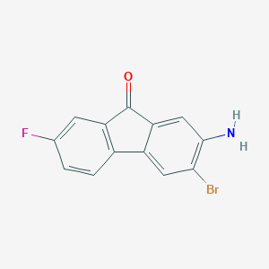 B157782 2-Amino-3-bromo-7-fluoro-9h-fluoren-9-one CAS No. 1643-13-6