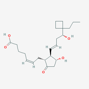 molecular formula C23H36O5 B157865 9-氧代-11α,16R-二羟基-17-环丁基-5Z,13E-二烯-1-酸 CAS No. 212310-16-2