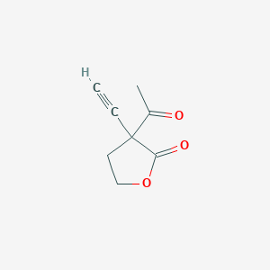 B157876 3-Acetyl-3-ethynyloxolan-2-one CAS No. 127783-39-5