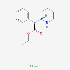 molecular formula C15H22ClNO2 B157917 (S)-2-苯基-2-((S)-哌啶-2-基)乙酸盐酸盐 CAS No. 214149-46-9