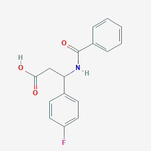 molecular formula C16H14FNO3 B157933 3-苯甲酰胺基-3-(4-氟苯基)丙酸 CAS No. 1647-94-5