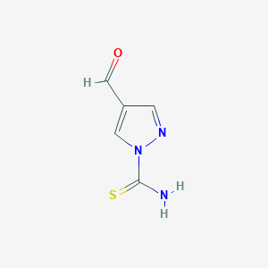 B157952 4-formyl-1H-pyrazole-1-carbothioamide CAS No. 132906-74-2