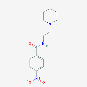molecular formula C14H19N3O3 B157964 4-Nitro-N-(2-(piperidin-1-yl)ethyl)benzamide CAS No. 1664-31-9
