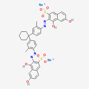 B1580439 2-Naphthalenesulfonic acid, 3,3'-(cyclohexylidenebis((2-methyl-4,1-phenylene)azo))bis(4,6-dihydroxy-, disodium salt CAS No. 6507-79-5