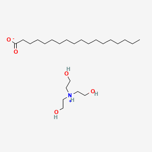molecular formula C24H51NO5 B1580528 Octadecanoic acid, compd. with 2,2',2''-nitrilotris[ethanol] (1:1) CAS No. 4568-28-9