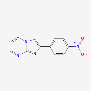 molecular formula C12H8N4O2 B1580784 2-(4-硝基苯基)咪唑并[1,2-a]嘧啶 CAS No. 28266-96-8