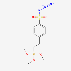 molecular formula C11H17N3O5SSi B1580840 Benzenesulfonyl azide, 4-[2-(trimethoxysilyl)ethyl]- CAS No. 68479-60-7