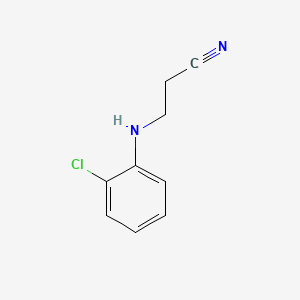 molecular formula C9H9ClN2 B1580900 丙腈，3-[(2-氯苯基)氨基]- CAS No. 94-89-3