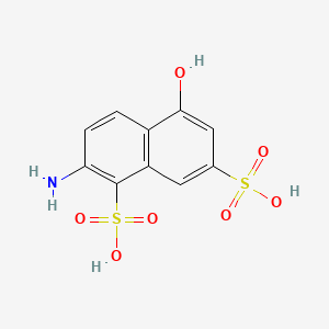 molecular formula C10H9NO7S2 B1580940 2-氨基-5-羟基萘-1,7-二磺酸 CAS No. 6535-70-2