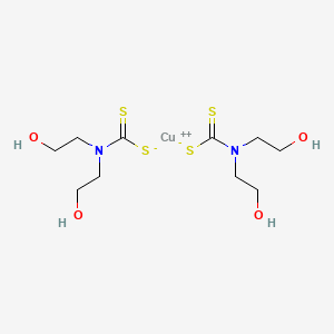 molecular formula C10H20CuN2O4S4 B1580955 铜(II)双(2-羟乙基)二硫代氨基甲酸盐 CAS No. 52611-57-1