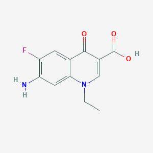 B1580978 3-Quinolinecarboxylic acid, 7-amino-1-ethyl-6-fluoro-1,4-dihydro-4-oxo- CAS No. 75001-63-7