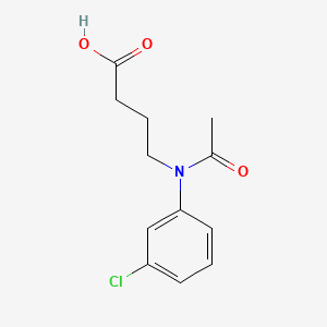 molecular formula C12H14ClNO3 B1581013 BUTYRIC ACID, 4-(N-(m-CHLOROPHENYL)ACETAMIDO)- CAS No. 30544-59-3