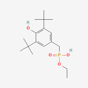 molecular formula C17H29O4P B1581083 乙基氢((3,5-双(1,1-二甲基乙基)-4-羟基苯基)甲基)膦酸酯 CAS No. 66165-37-5