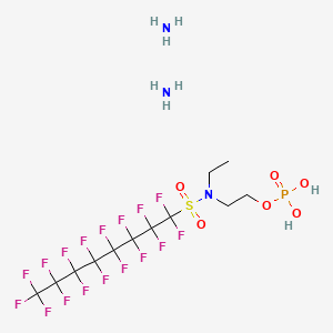 molecular formula C12H17F17N3O6PS B1581135 N-乙基十七氟-N-(2-(膦酸氧基)乙基)辛磺酰胺二铵 CAS No. 67969-69-1