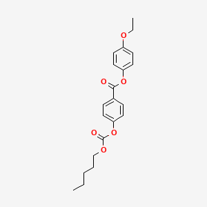 molecular formula C21H24O6 B1581193 4-(4-乙氧基苯氧基羰基)苯基戊基碳酸酯 CAS No. 33926-46-4