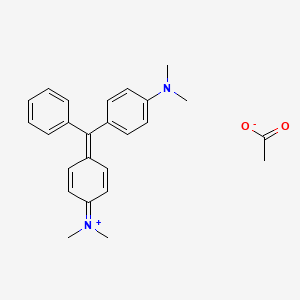 molecular formula C25H28N2O2 B1581217 C.I. Solvent Green 1, acetate salt CAS No. 41272-40-6